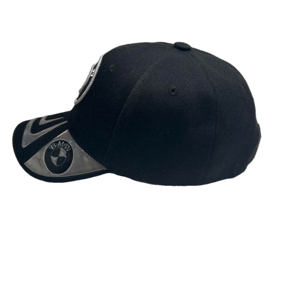 BMW Black Baseball Style Hat With Stitched Logo Adjustable OS Velcro Closure - Picture 2 of 12